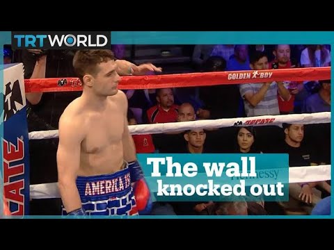 Video: Boxer With Trump Wall Shorts Takes A Beating