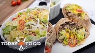 Try this simple and filling summer cheeseburger salad wrap recipe