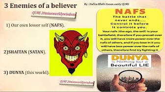Three enemies of a believer / 3 enemies of a believer #muslim #islamicstatus #enemies