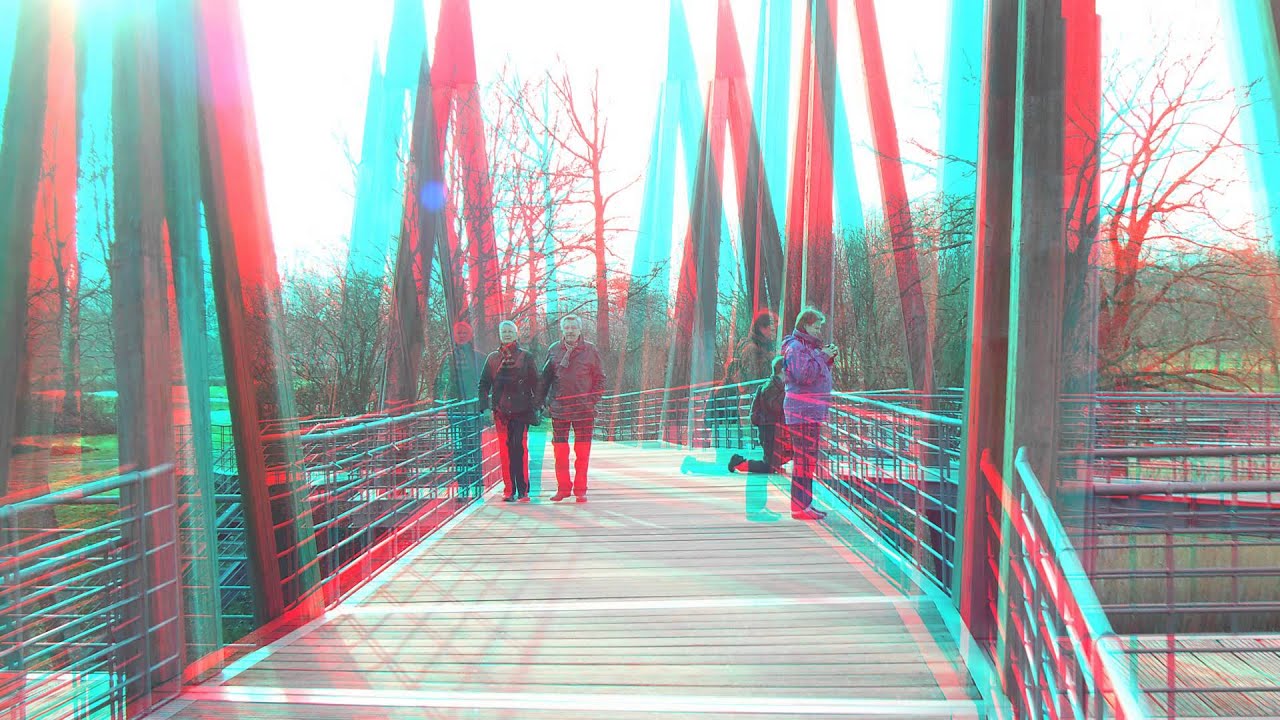 Britzer Garten Berlin 01.03.2014 3D Anaglyph ROT/CYAN YouTube