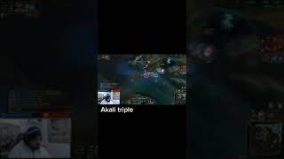 Akali bif play Triple Kill #shorts #leagueoflegends