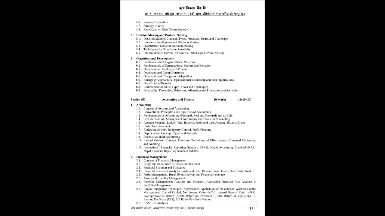 ADBL-6 Business officer(administration),New Syllabus 2081 