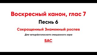 🎼 Воскресный Канон, Глас 7. Ирмос 6, Сокр. Знаменного Роспева (Бас) Плаавающаго В Молве...