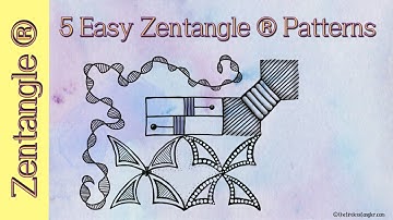 5 Easy Zentangle ® Patterns || Step by Step for Beginners