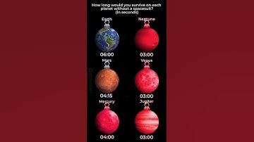 How long would you survive on each planet without a spacesuit?