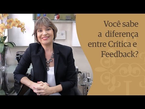 Vídeo: Diferença Entre Crítica E Feedback