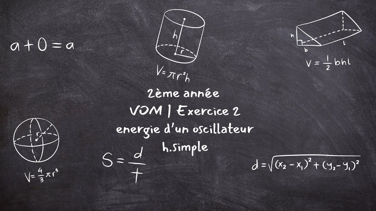 Exercices corrigés Énergie d’un oscillateur h.s|VOM-2ème année universitaire | Exercice 02
