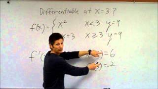 Differentiability of Piecewise Functions