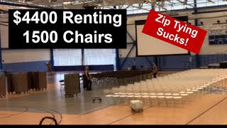 Zip Tying 1500 chairs - Made $4400