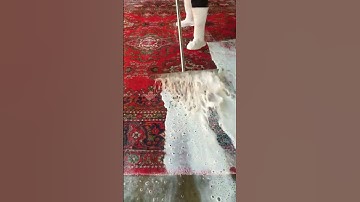 red rug foam scraping ASMR