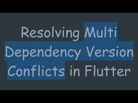 Resolving Multi Dependency