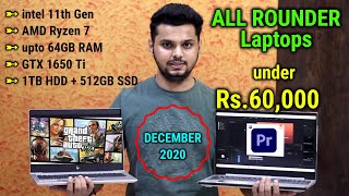 TOP 5 Best Laptops under 60000 in INDIA 2020 | PART -2. DEC 20 | DETAILED COMPARISON (UPDATED LIST)