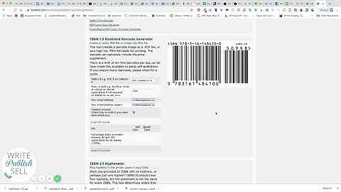 getting your barcode for your book