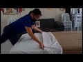 Tesda bed make up demonstration  traditional set up w correct body posture 5 sheets