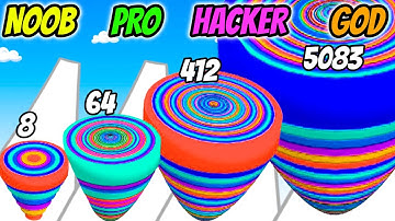 Rolling Stack 3D - NOOB vs PRO vs HACKER vs GOD