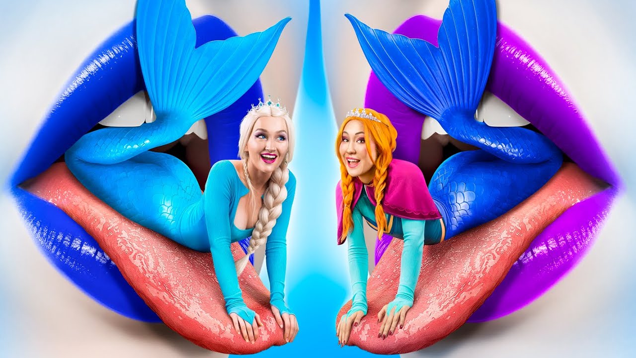 Von Frozen Elza und Anna zu Schönen Meerjungfrauen!