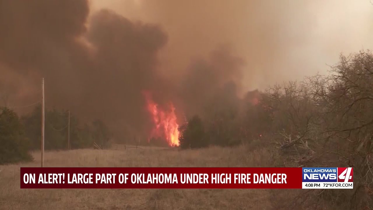 On alert! Large part of Oklahoma under high fire danger - YouTube