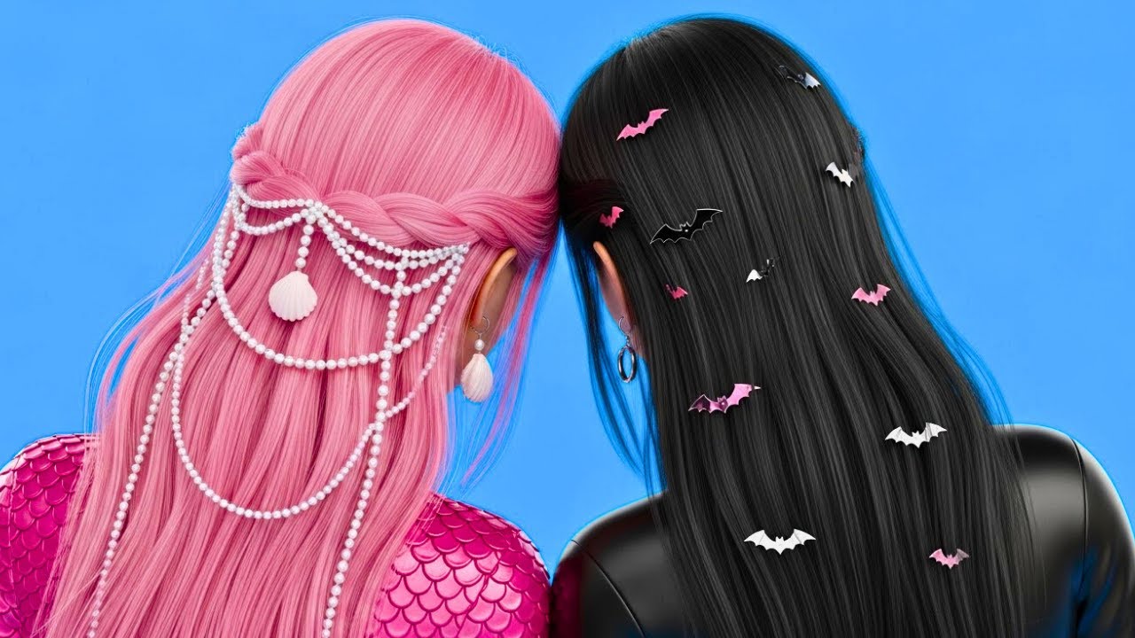 Преображение РУСАЛКИ против ВАМПИРА ✨ Вирусные бьюти-лайфхаки