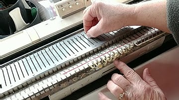 E-wrap cast on in detail for new machine knitters