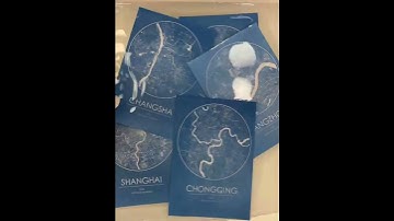 How to use negatives to create cyanotype prints? DIY blue city map instructions