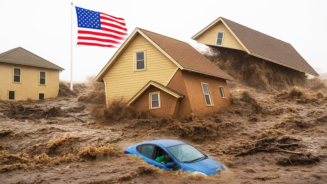 New Mexico Underwater! Catastrophic Flash Floods Sweep Away Homes -Turn Roads To Rivers in Ruidoso