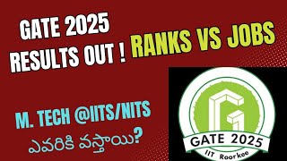 GATE 2025 Ranks Vs JOBs or MTech at IITs/NITs screenshot 2