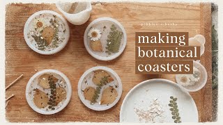 Making botanical resin coasters (timelapse video) | Pebbles + Herbs