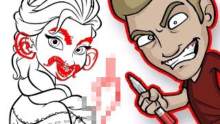 😈 CORRUPTING Children's COLORING BOOKS - and Coloring Them In!!