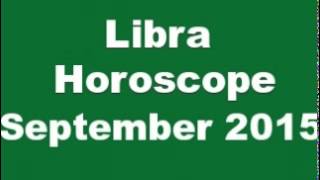 Libra Horoscope September 2015