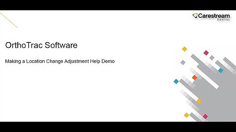 OrthoTrac: Making a Location Change Adjustment Help Demo