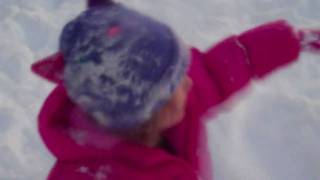 Maddie Goes Sledding 2009