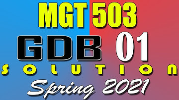 MGT503 GDB 1 Solution 2021 | MGT503 Spring 2021 GDB | AM Knowledge Official