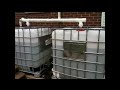 Rain barrels with solar pump