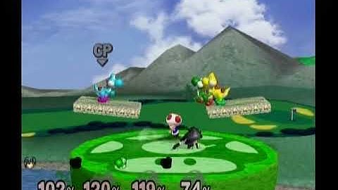 Super Smash Bros Melee Crazy Mod - Marth No Voice in 1-1 Mushroom Kingdom