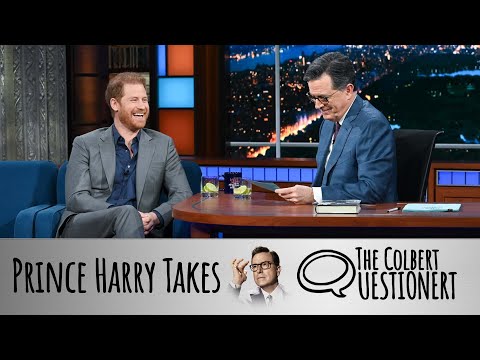 Prince Harry Takes The Colbert Questionert