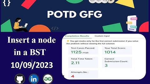Insert a node in a BST || GFG POTD || Java || c++ || Daily Challenge