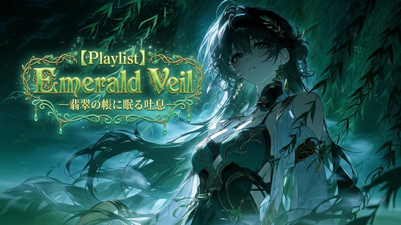 【Playlist】Emerald Veil —翡翠の帳に眠る吐息—｜Anime OP × Fantasy × Emotional Healing Music｜