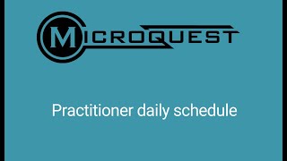 Practitioner daily schedule