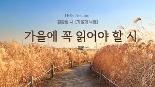 [낭독] 가을에 꼭 읽어야 할 시]  김환철 시인의 '가을과 낙엽' 한국 명시 감상, 북앤라디오