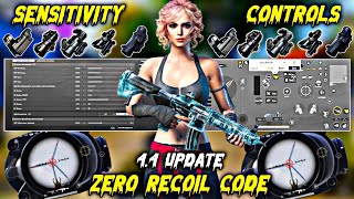NEW UPDATE 4.3 BEST SENSITIVITY CODE + CONTROL SETTINGS BGMI/PUBG MOBILE