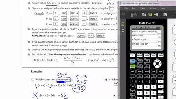 SOL Algebra I Week 8 Operations With Polynomials