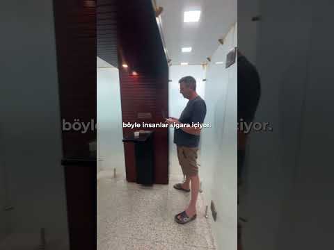 Hindistan’da bir havalimanı, sigara içme alanı 😅 #hindistan