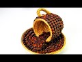 DIY Decorative Cup of Coffee Beans