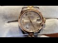 Rolex Lady Datejust 31mm Yellow Gold Rolesor Silver Roman Ref 278273
