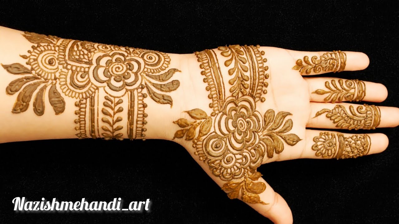 Latest Arabic Floral Mehndi DesignEasy, Clean & Elegant Floral Style 2026