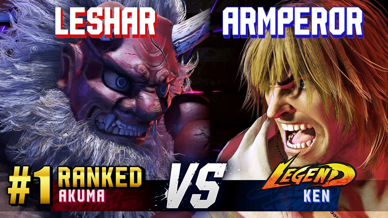 SF6 ▰ LESHAR (#1 Ranked Akuma) vs ARMPEROR (Ken) ▰ High Level Gameplay