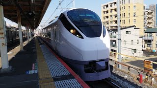 [ジョイント音最高！]E657系 K14編成 特急ときわ55号勝田行が三河島駅2番線をゆっくり通過するシーン