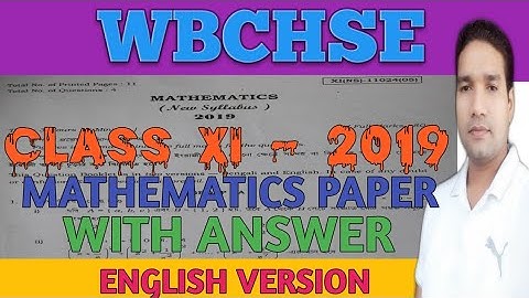 wb class 11 mathematics paper 2019 with answer ।। wb class 11 maths paper 2019 ।। wb class 11 maths
