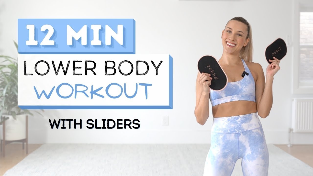 12 min SLIDER WORKOUT, Lower Body