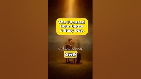THE FOCUS HOUR #motivation #selfimprovement #mentalhealth